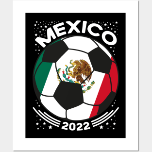 Mexico Flag Soccer Football Team Posters and Art